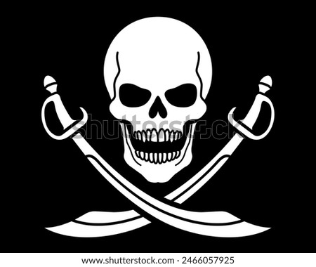 The skull mark isolated on black background