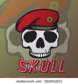 Skull mascot, e sport logo design