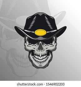 skull mascot logo design vector