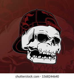 skull mascot logo design vector