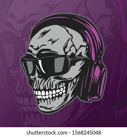 skull mascot logo design vector