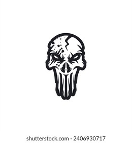 skull mascot logo design vector
