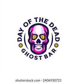 skull mascot logo design vector