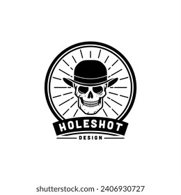 skull mascot logo design vector