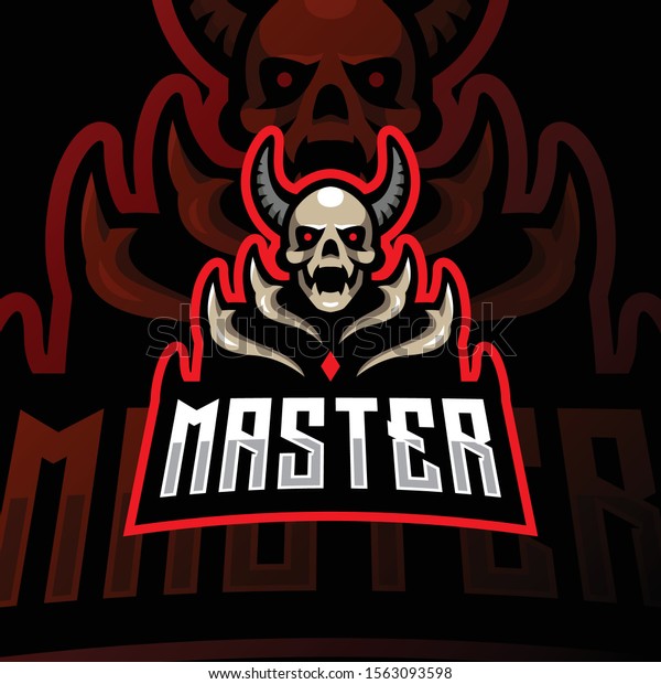 Skull Mascot Logo Esport Gaming Hell Stock Vector (Royalty Free ...