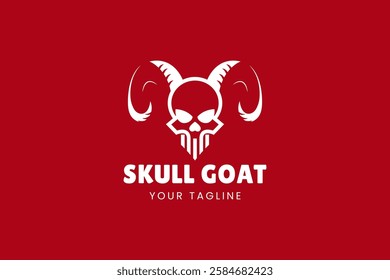 skull mascot logo with horn. for sport, game. esports logo template