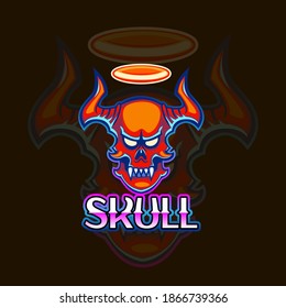 skull mascot logo icon design