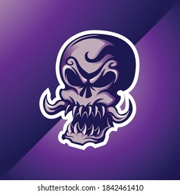 Skull mascot logo for sport and esport