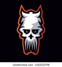 Skull Mascot logo vector illustration