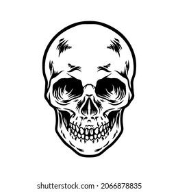 Skull Mascot Silhouette Illustration for your business or merchandise