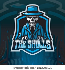 The skull mascot sport logo design