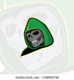 Skull-Mascout-Spiel, Vektorgrafik