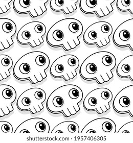 skull mask cute seamless pattern textile print. Great for summer vintage fabric, scrapbooking, wallpaper, giftwrap. repeat pattern background design