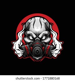 Skull Mask Illustration geometric style