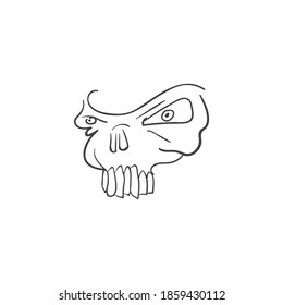 Skull mask illustration for your brand and company