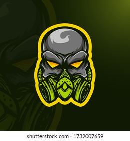 Skull mask urban design for logo your team