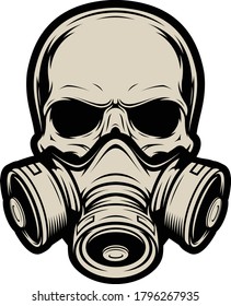 SKULL MIT MASKIERTEM VEKTORDESIGN FÜR ILLUSTRATION