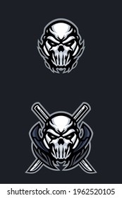 Skull mecha mascot logo. Logo for esport, gaming and sport.