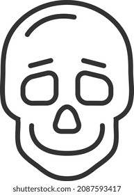 Skull medical icon. Head bone anatomical symbol