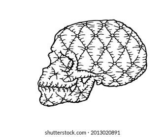 skull medical symbol human dead tattoo Halloween anatomy