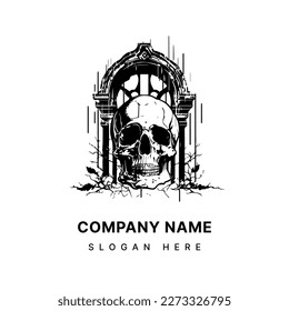 Skull for metal band album cover illustration