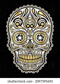 skull mexican for gold aztec