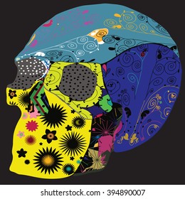 The skull in the Mexican style.