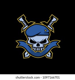 Skull military logo