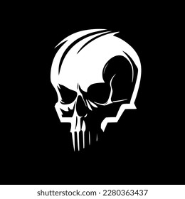 Skull - Minimalist and Flat Logo - Vector illustration