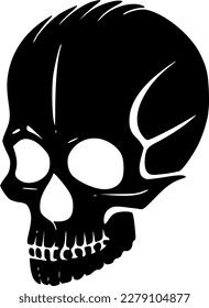 Skull | Minimalist and Simple Silhouette - Vector illustration