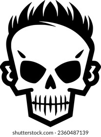 Skull | Minimalist and Simple Silhouette - Vector illustration