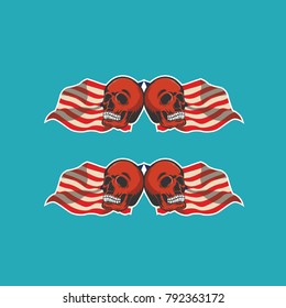 Skull monocrome vector head illustration charactres modern style on eps 8