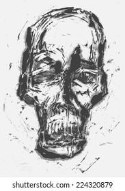 skull. monotype style. vector illustration