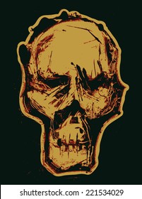 skull. monotypy style. vector illustration