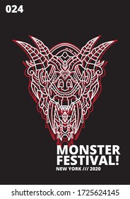 Skull Monster Festival Banner and Cover Template for Event, Magazine, and Web Banner.