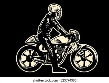 skull motorcycle rider