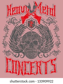 skull and music vector art