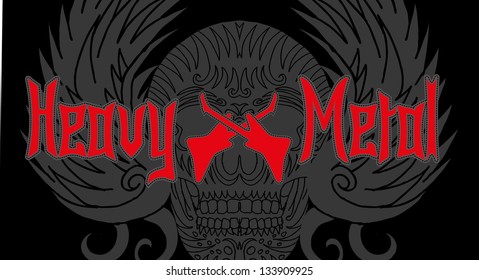 skull and music vector art