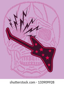 skull and music vector art