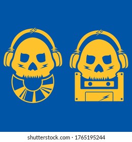 skull music.  vector collection