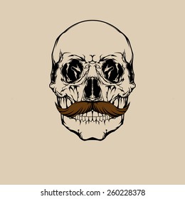 Skull mustache.