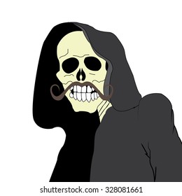 skull with mustache