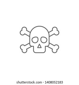 Skull, nasty outline icon. Element of nasty icon. Thin line icon for website design and development, app development. Premium icon