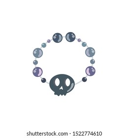 Skull necklace icon. Simple illustration of skull necklace vector icon for web
