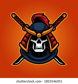 Skull Ninja E Sport Maskottchen Logo