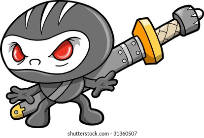 Ilustración del vector Skull Ninja