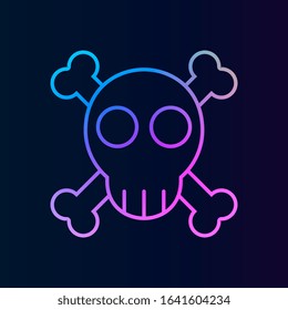 Skull nolan style icon. Simple thin line, outline vector of historyicons for ui and ux, website or mobile application