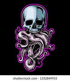 Skull Octopus Vector