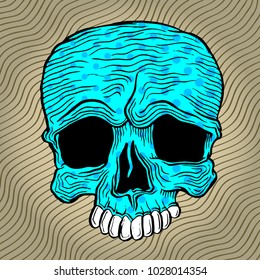 skull on abstract background