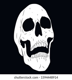 skull on a black background